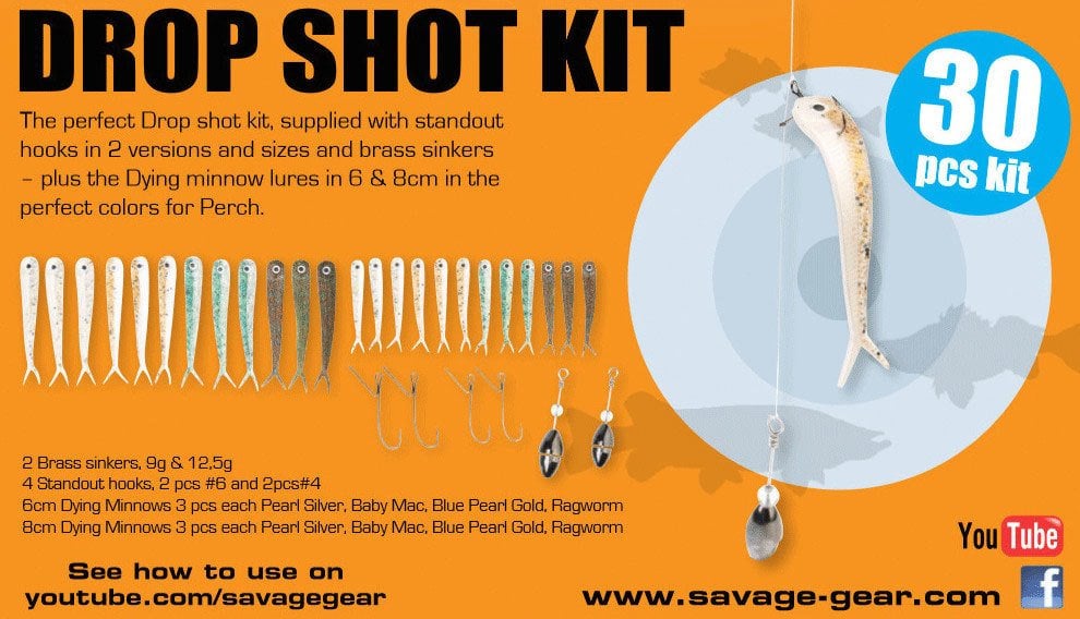 Savage gear Dying Minnow Drop Shot Pro Pack Kit 30 Adet NL Sahte Balık