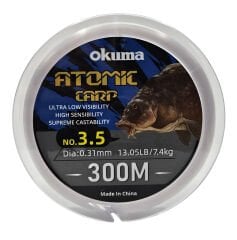 Okuma Atomic Carp Nylon Clear Color 300m Misina