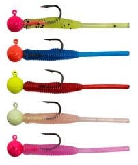 Kendo Hook Worm Jighead+Lrf Silikonu 1.5gr+4.5cm 5 Adet